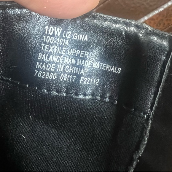 Floral Ankle Boots - Navy, Black and Pink, Liz Claiborne Size 10W - Picture 14 of 16